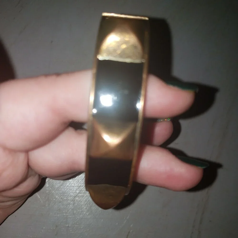 Dark Academia Copper & Black Color Bold Chunky Clamper Cuff Bracelet Retro